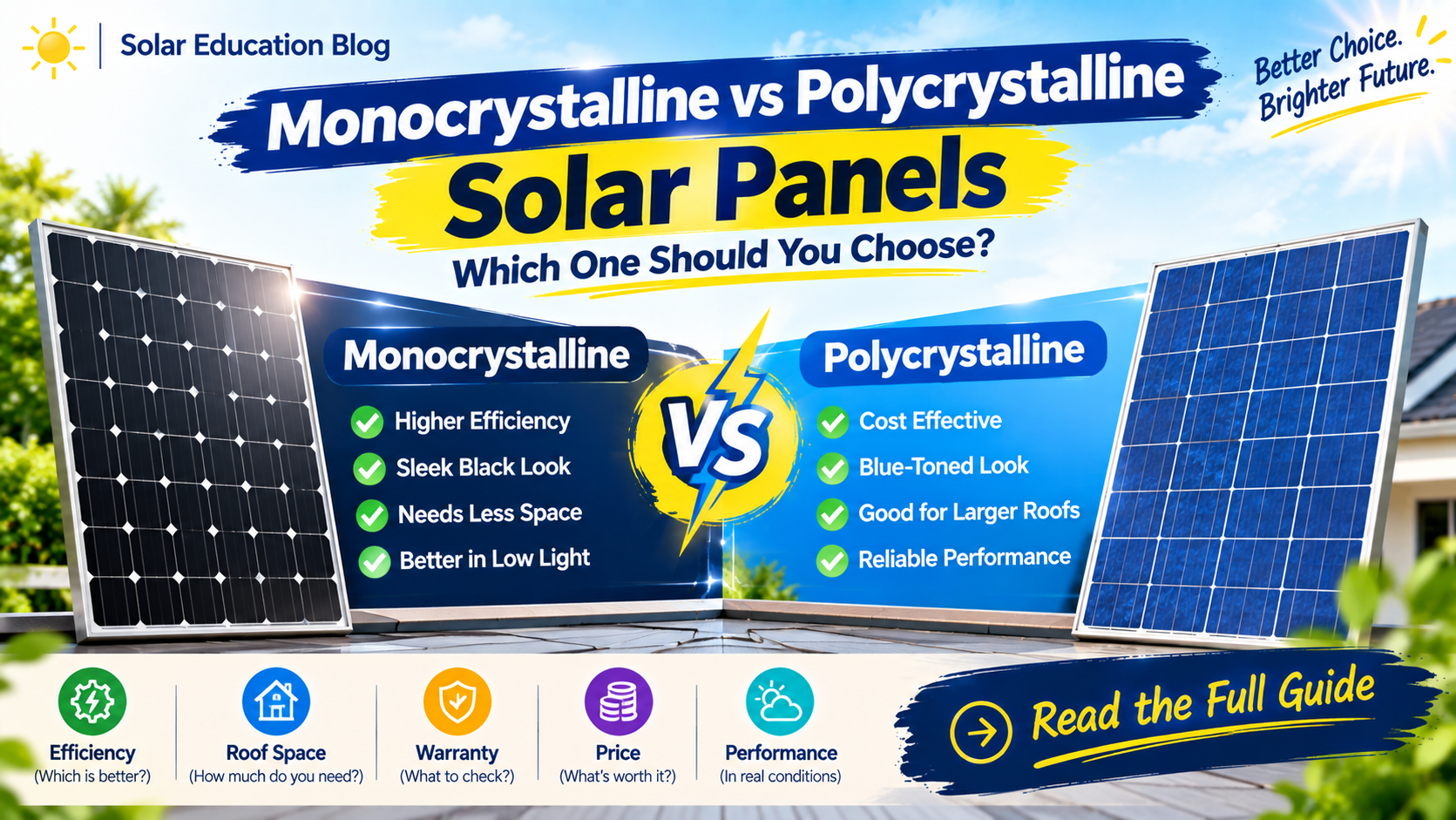 Monocrystalline vs Polycrystalline Solar Panels: Which One Should You Choose?