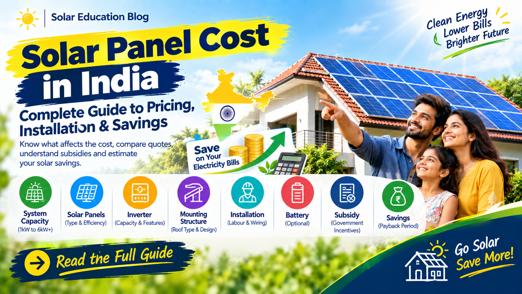 Solar Panel Cost in India: Complete Guide to Pricing, Installation & Savings