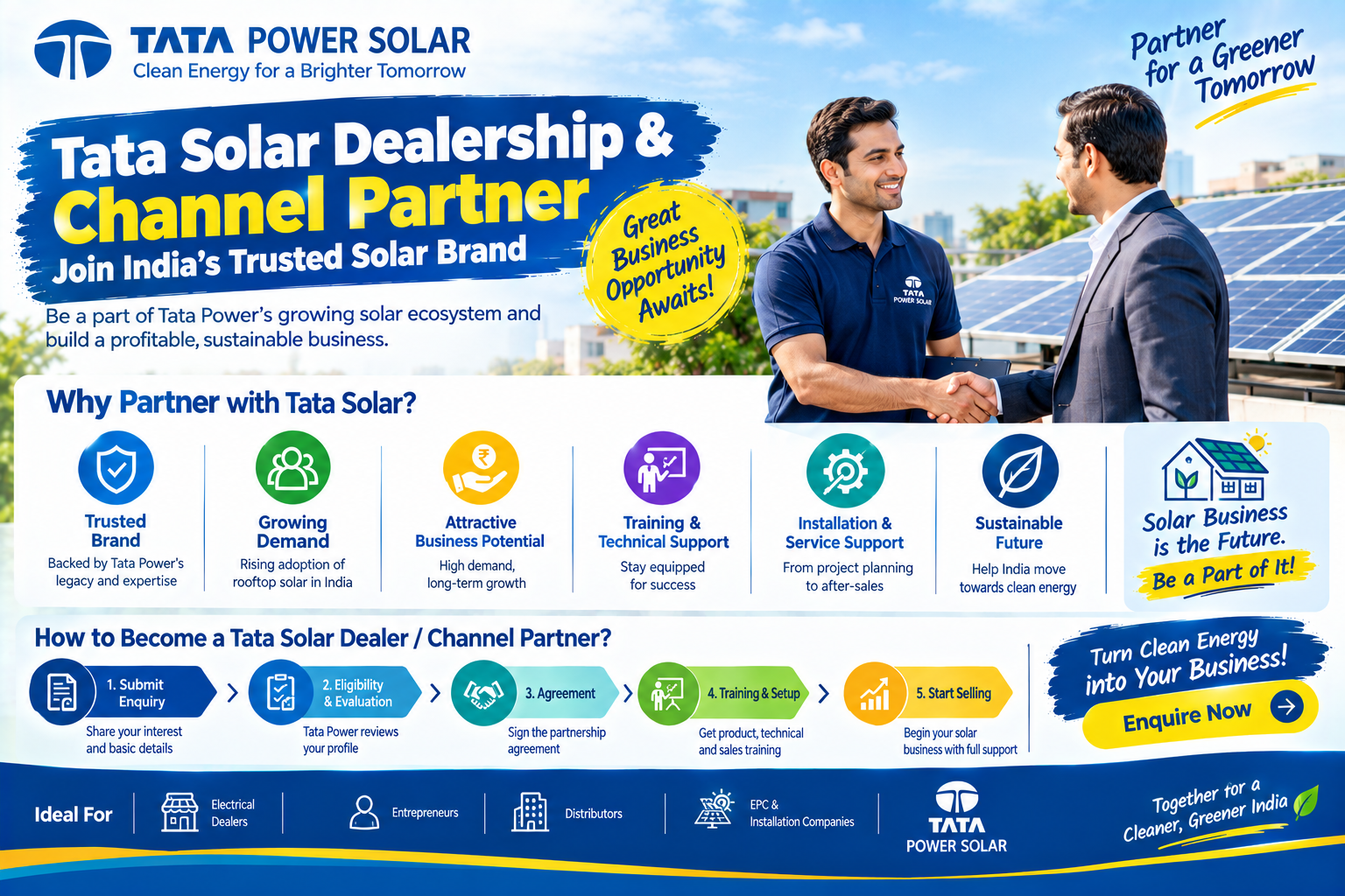 Tata Solar Dealership & Channel Partner: Complete Guide to Starting a Solar Business in India